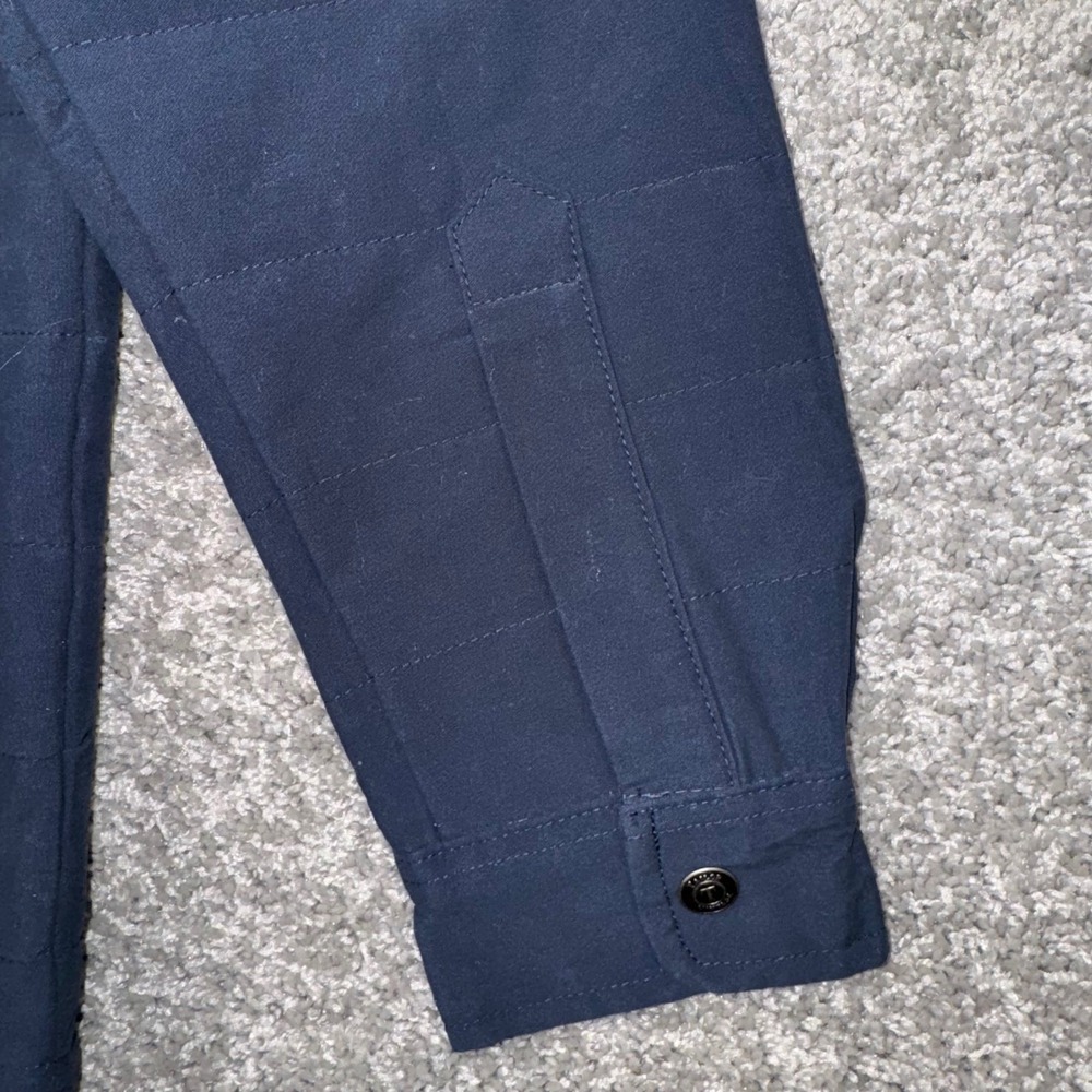 Tailor Vintage Mens Navy Quilted Snap Front Shirt Jacket AIROTEC Luxe Large NEW - Picture 11 of 11